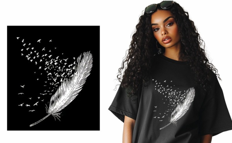 Embroidery Craft - Kolorowe pióra w stylu bohemy –