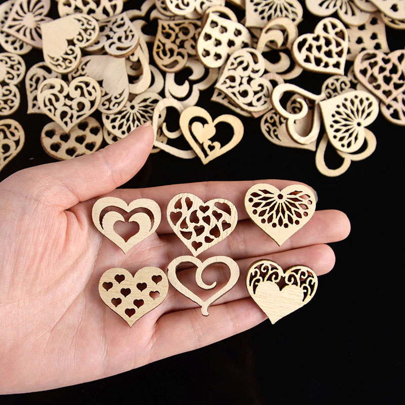 50/100 sztuk wydrążone serce w – Craft Embellishment recenzja i cena